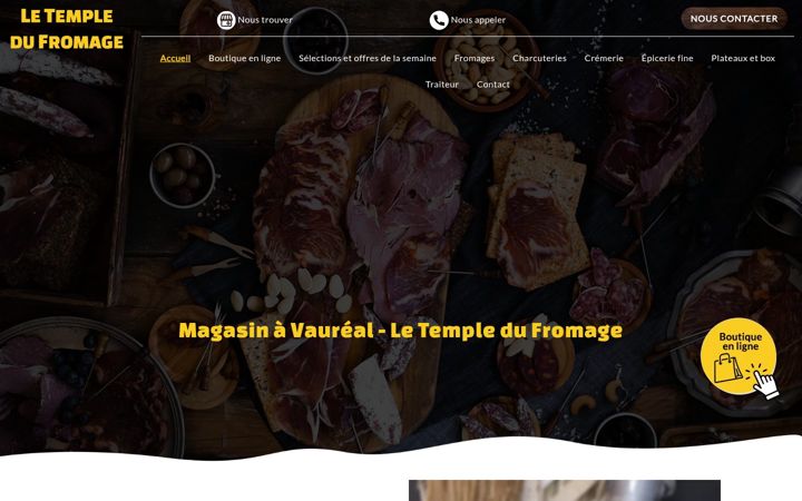 Screenshot of le-temple-du-fromage.fr