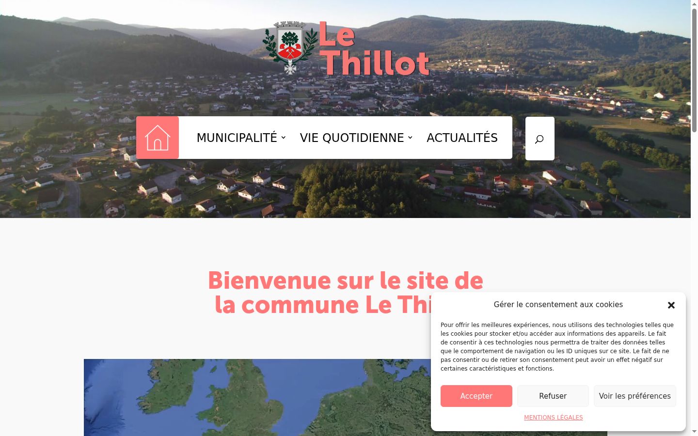 Screenshot del banner di consenso mostrato prima di qualsiasi interazione