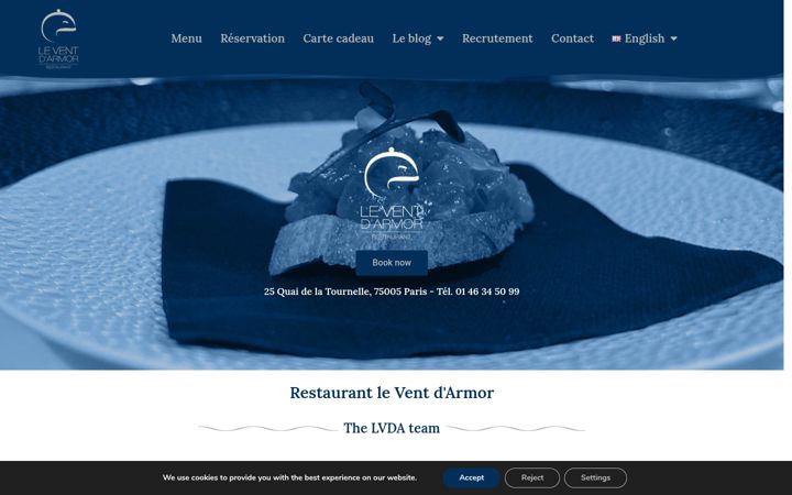 Snimka zaslona za le-vent-darmor.com