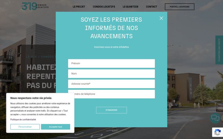 Screenshot of le319.ca