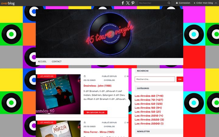Screenshot of le45toursvinyle.com