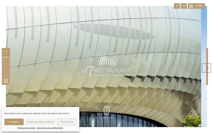 Screenshot of le7restaurant.fr