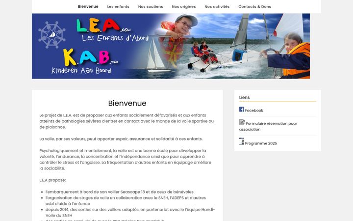 Screenshot of lea-asbl.be