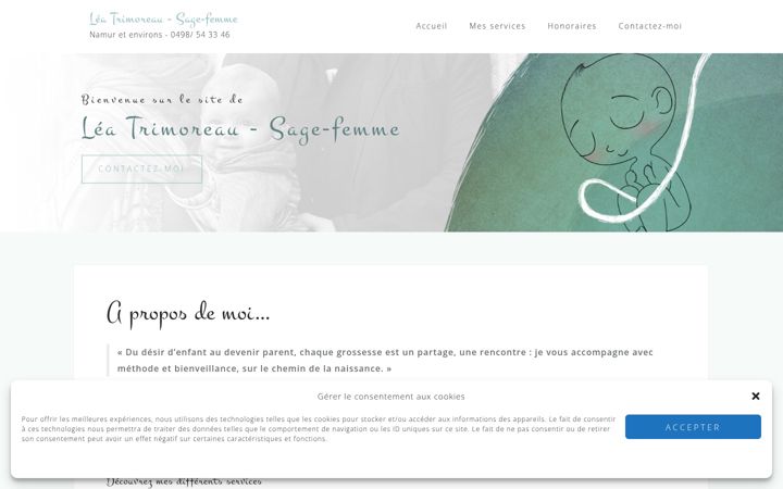 Screenshot of lea-sage-femme.be