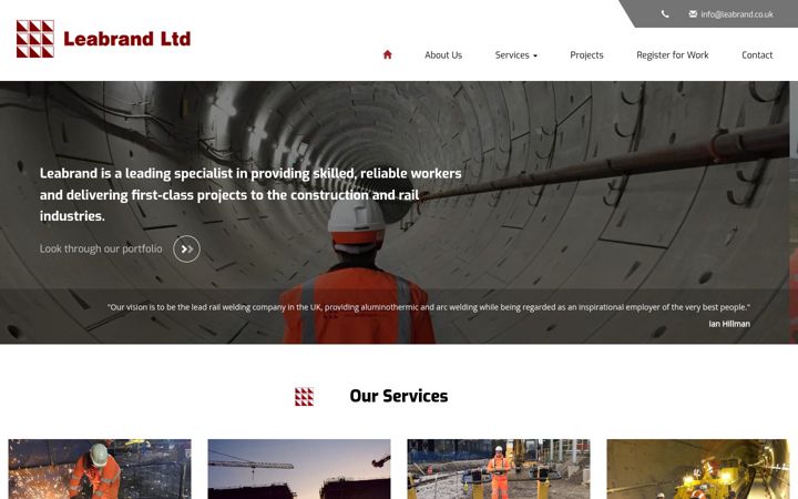 Screenshot of leabrand.co.uk