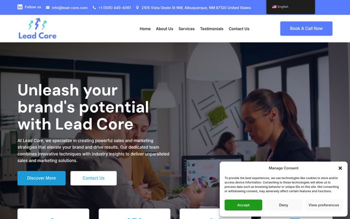 Screenshot of lead-core.com