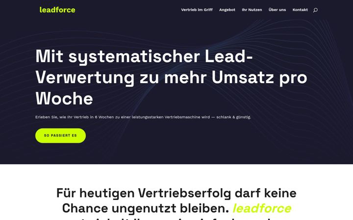 Screenshot of lead-force.de