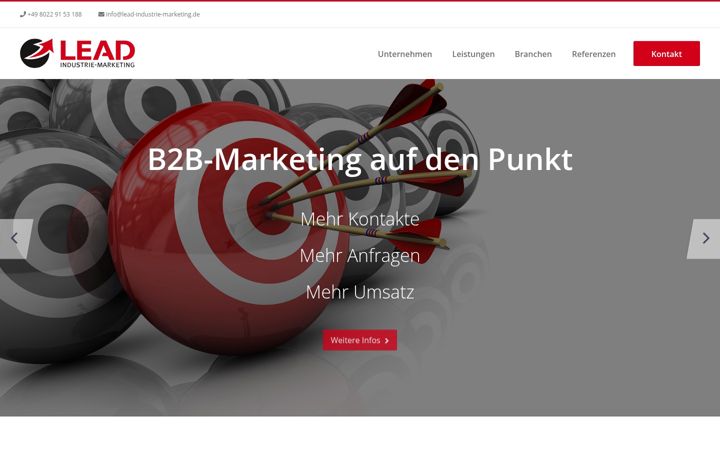 Screenshot of lead-industrie-marketing.de
