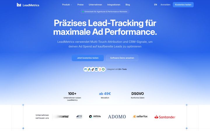 Ekrānuzņēmums no lead-metrics.com