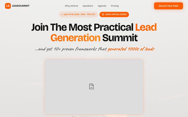 Screenshot of lead-summit.com