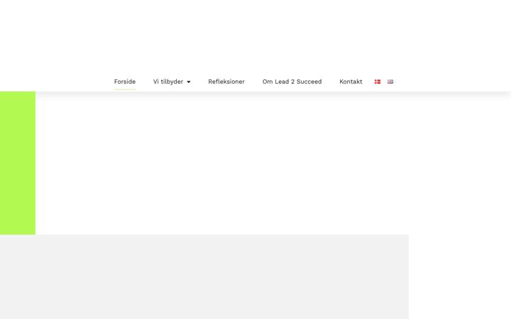 Screenshot of lead2succeed.dk