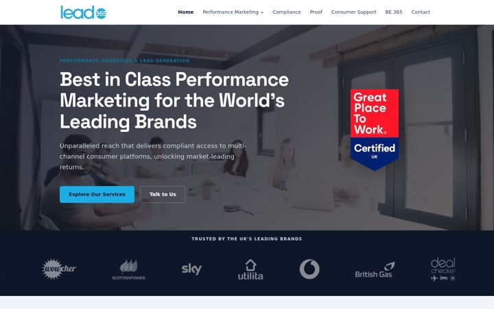 Screenshot of lead365.co.uk