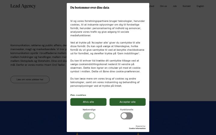 Screenshot of leadagency.dk