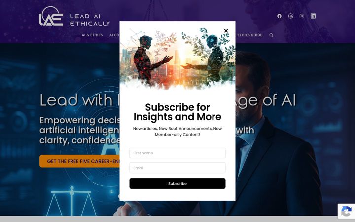Screenshot of leadaiethically.com