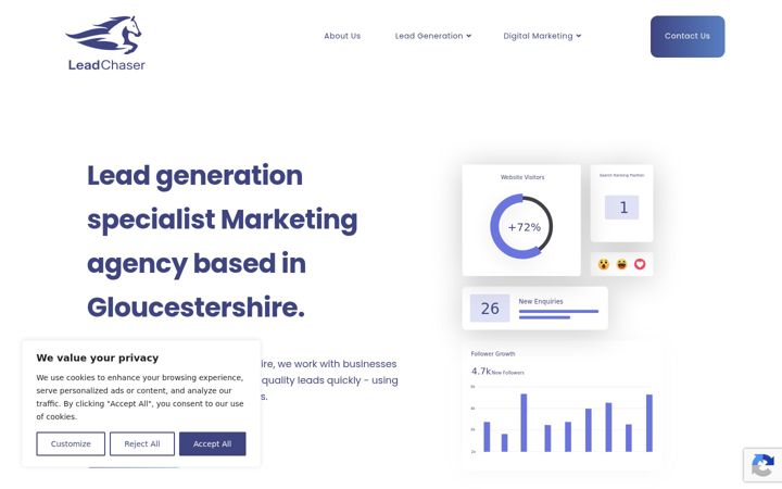 Screenshot of leadchaser.co.uk