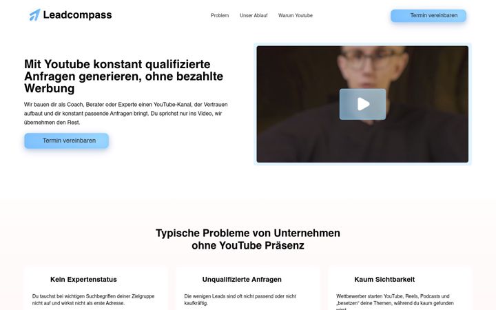 Screenshot of leadcompass.de