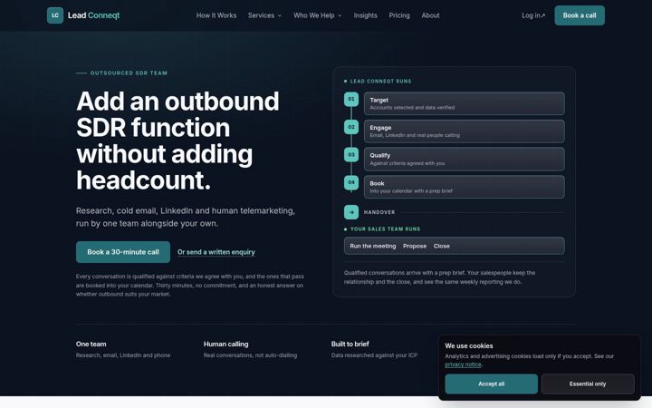 Screenshot of leadconneqt.com