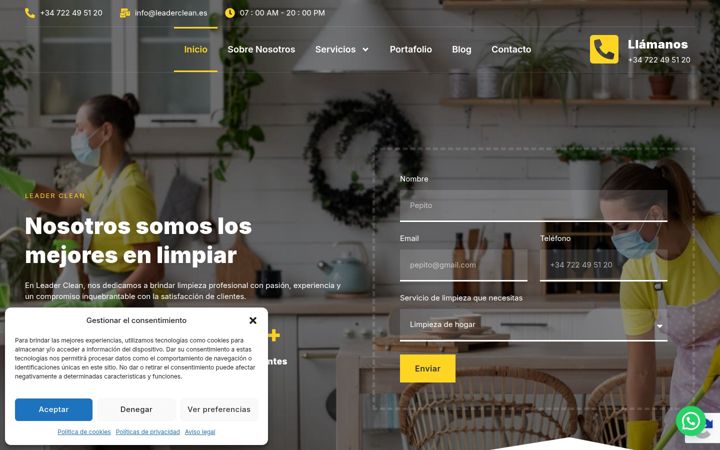 Screenshot of leaderclean.es