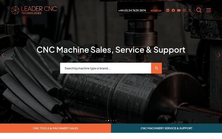 Screenshot of leadercnc.co.uk
