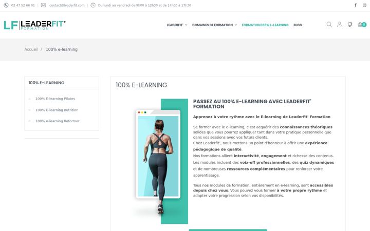 Screenshot of leaderfitonline.com