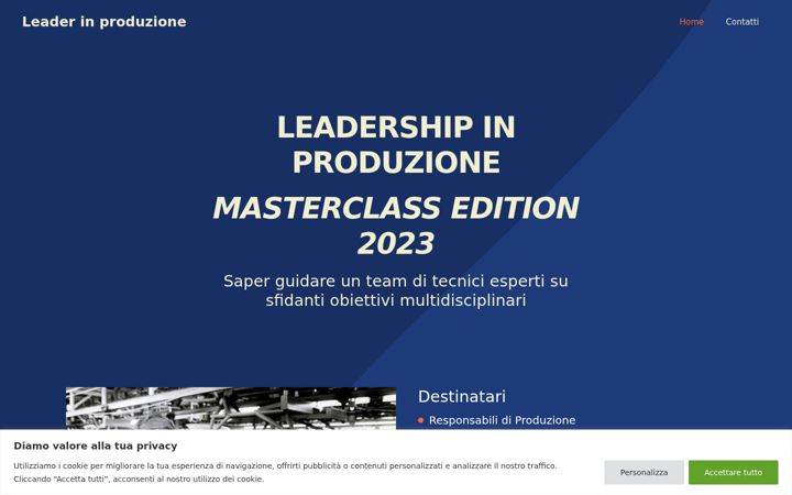 Screenshot of leaderinproduzione.it