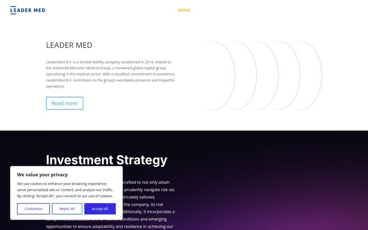 Screenshot of leadermed.eu