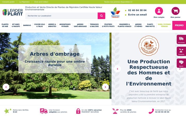 Screenshot of leaderplant.com