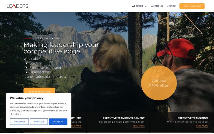 Screenshot of leaders.dk
