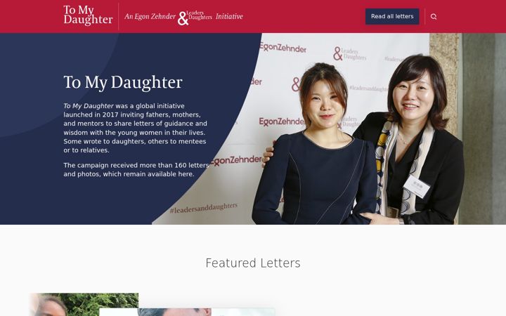 Screenshot of leadersanddaughters.com