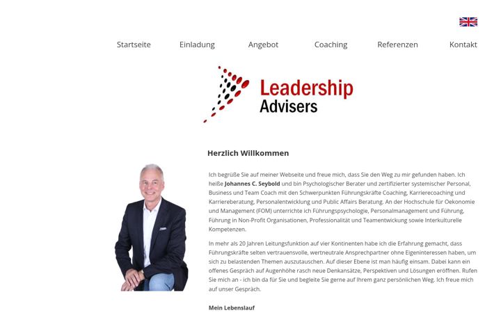 Screenshot of leadership-advisers.com