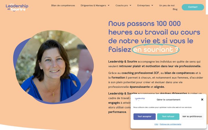 Screenshot of leadership-et-sourire.com