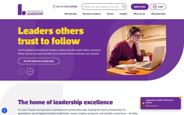 Ekrano kopija leadership.global