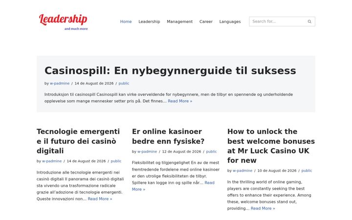Screenshot of leadershipandmuchmore.com