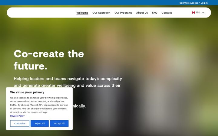 Screenshot of leadershipimperative.ca