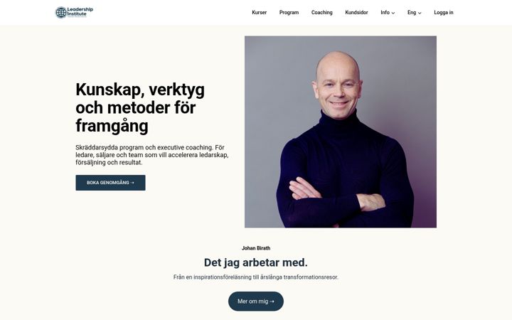 Screenshot of leadershipinstitute.se