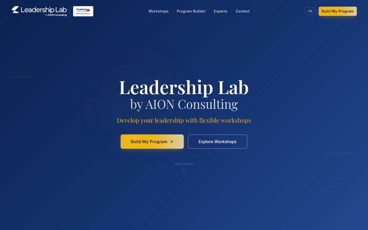Screenshot of leadershiplab.fr