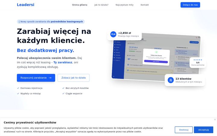 Screenshot of leadersi.pl