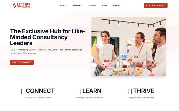 Screenshot of leadersinconsulting.com
