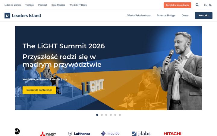 Screenshot von leadersisland.com