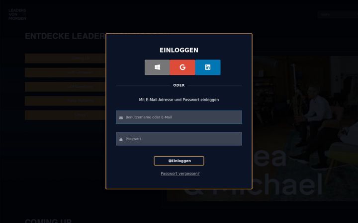 Screenshot of leadersvonmorgen.com