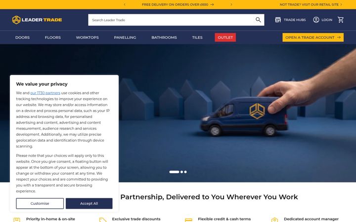 Screenshot of leadertrade.com