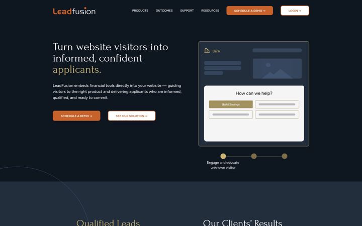 Screenshot of leadfusion.com