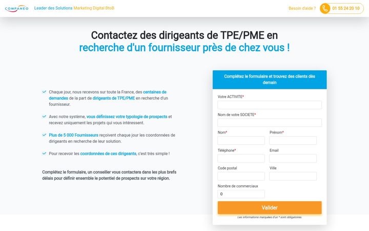 Screenshot of leadgen.fr