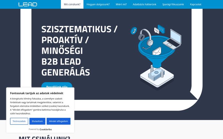 Screenshot of leadgeneration.hu