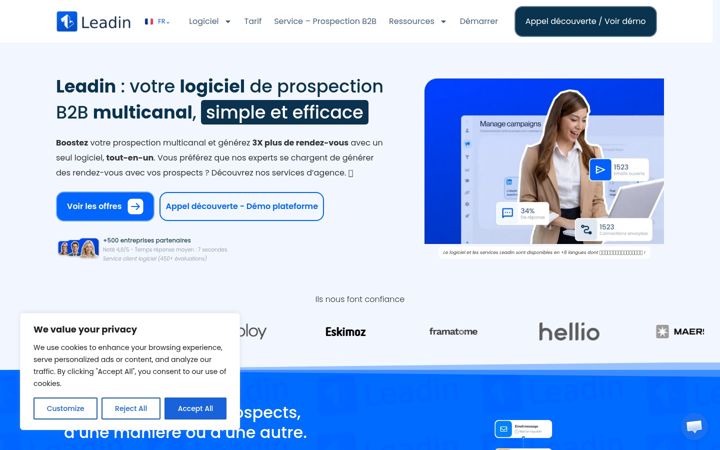 Screenshot of leadin.fr