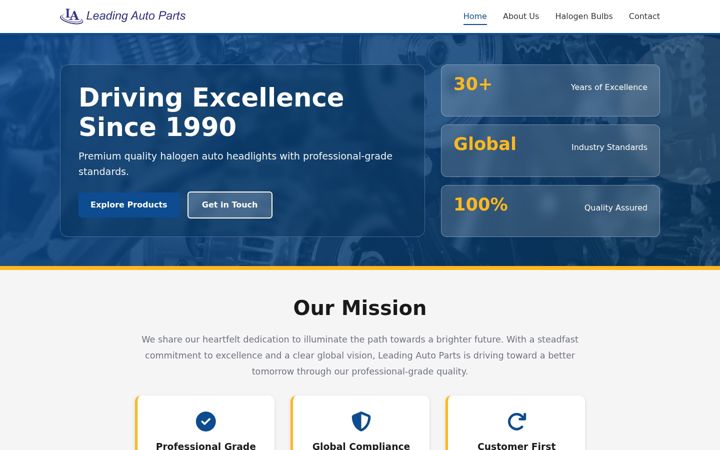 Screenshot of leading-autoparts.com