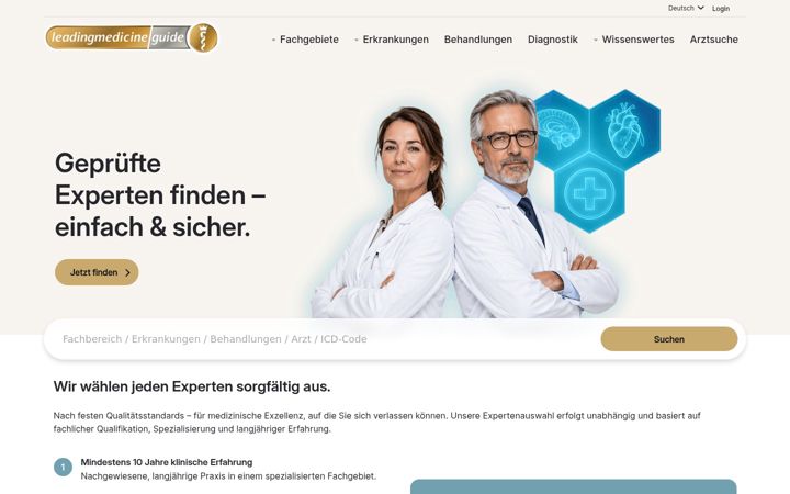 Screenshot of leading-medicine-guide.com