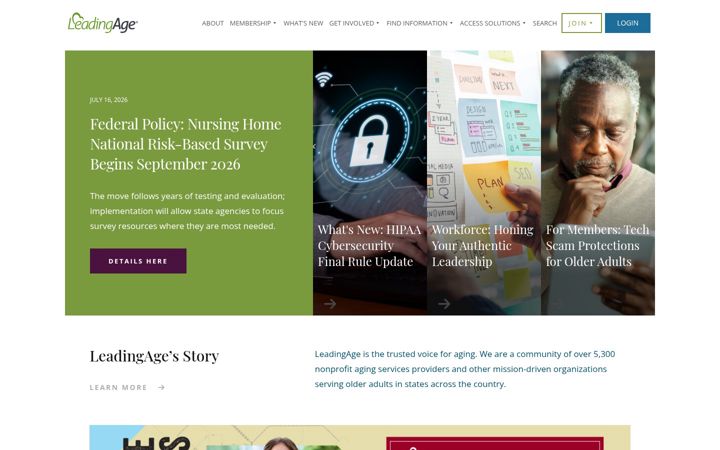 Screenshot of leadingage.org