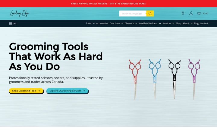 Screenshot of leadingedgesharpening.ca