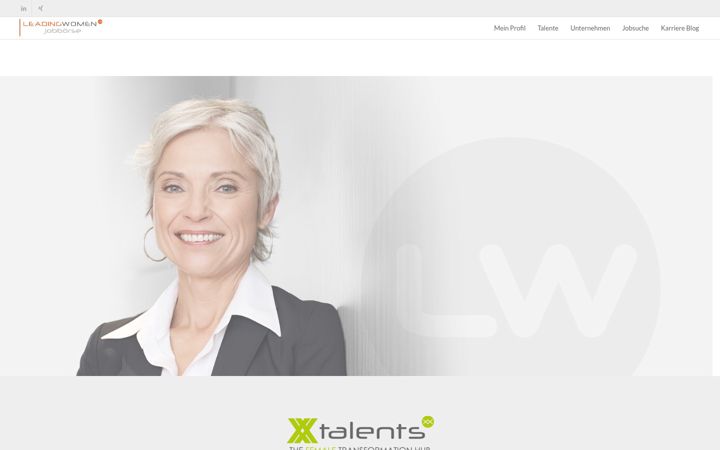 Screenshot von leadingwomen.de